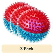 (3 pack) Vibrant Life Fetch Buddy Spikey Ball Dog Toy, Medium, Color May Vary, Chew Level 3
