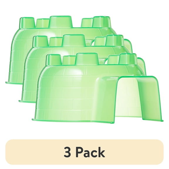 (3 pack) Vibrant Life Green Plastic Small Animal Hideaway