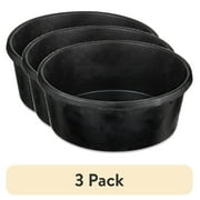 (3 pack) Vibrant Life Large Rubber Dog Bowl, Black, 3 Quart