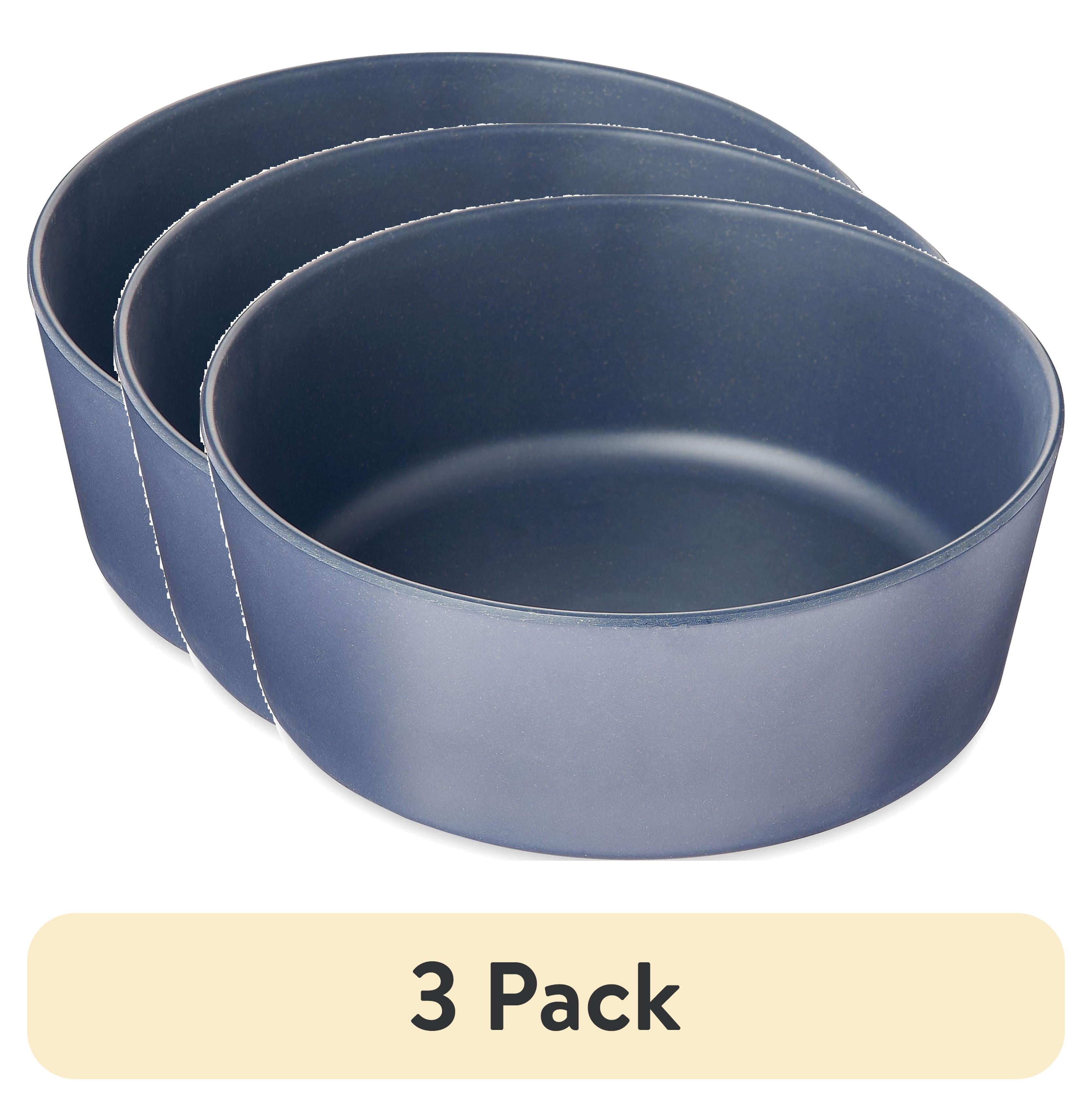 (3 pack) Vibrant Life Melamine Dog Bowl, Blue, Medium