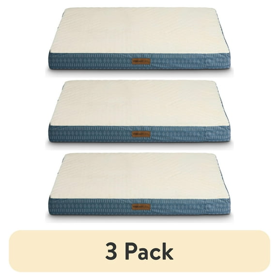 (3 pack) Vibrant Life Jumbo Orthopedic Foam Dog Bed for Large Breeds , Extra Large 41" x 31", Blue