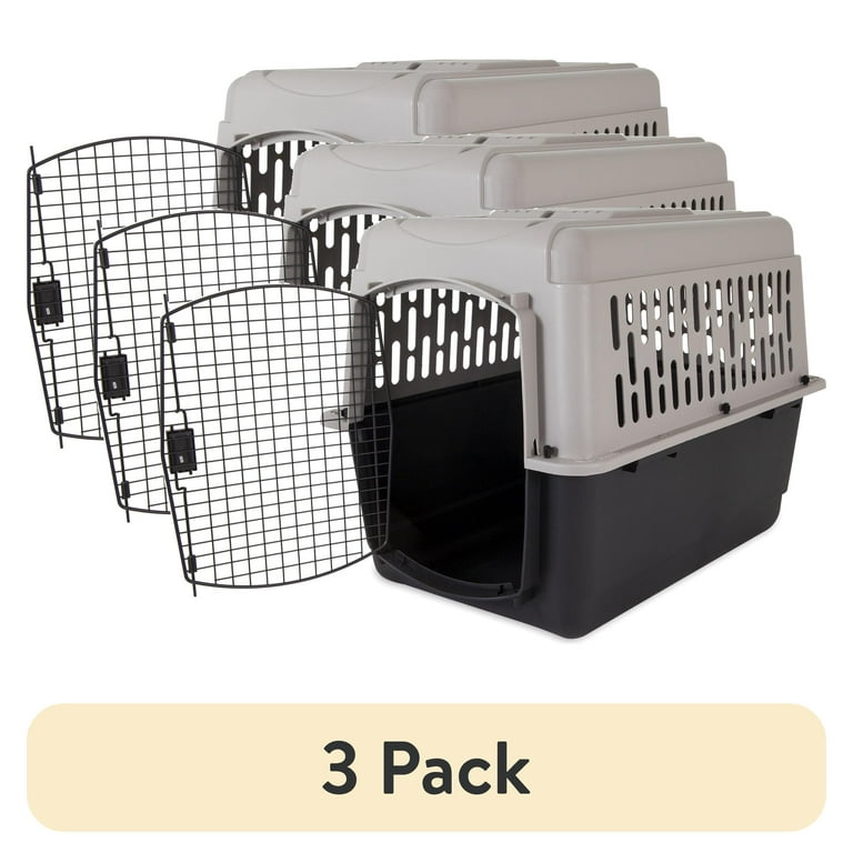 3 pack) Vibrant Life Pet Portable Kennel for Dogs, Hard-Sided