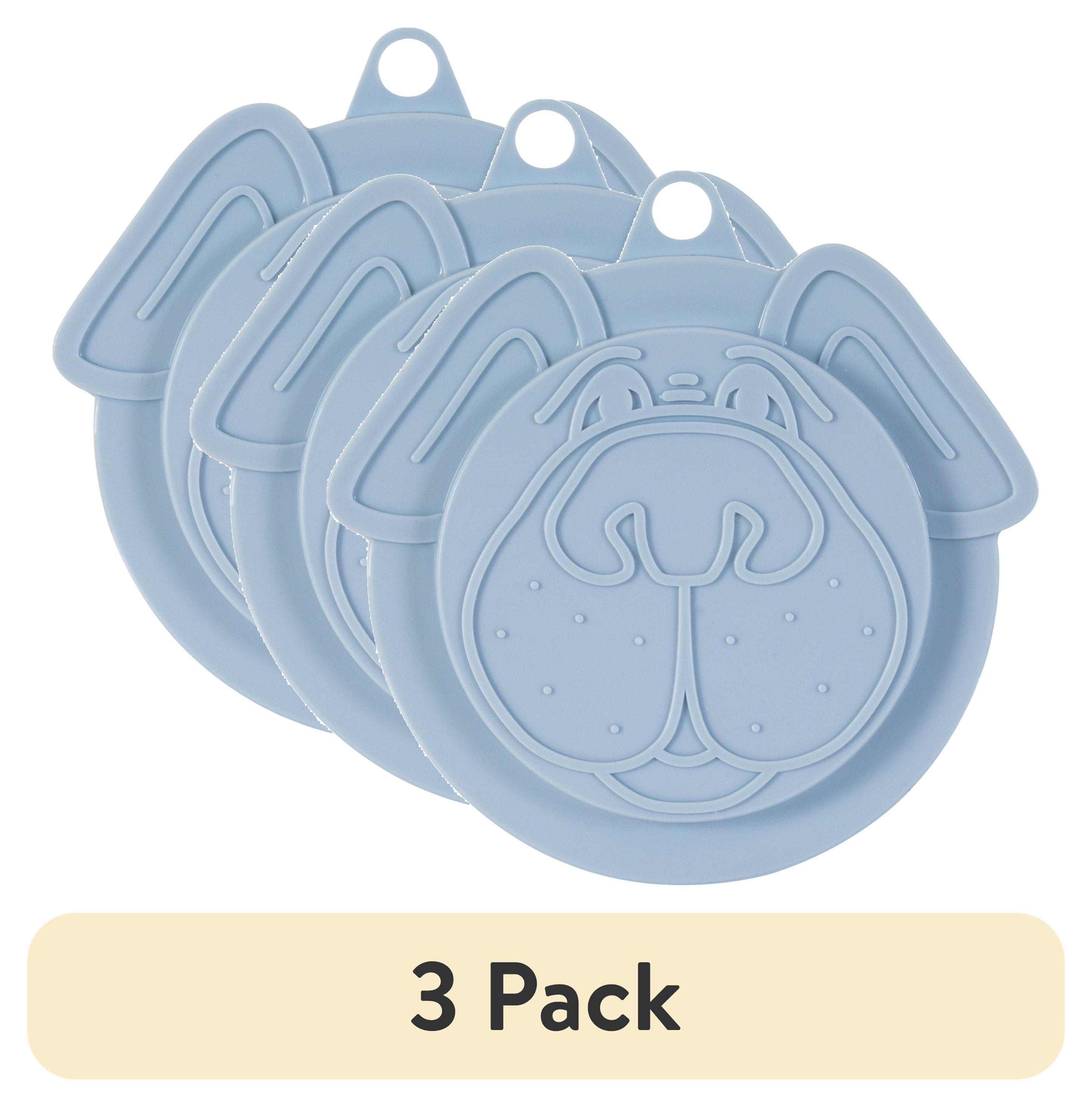 (3 pack) Vibrant Life Plastic Pet Food Can Cover, Universal Size, Green, 1 Count