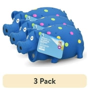 (3 pack) Vibrant Life Playful Buddy Pigglesworth Latex Pig Dog Toy, Color May Vary, Chew Level 1