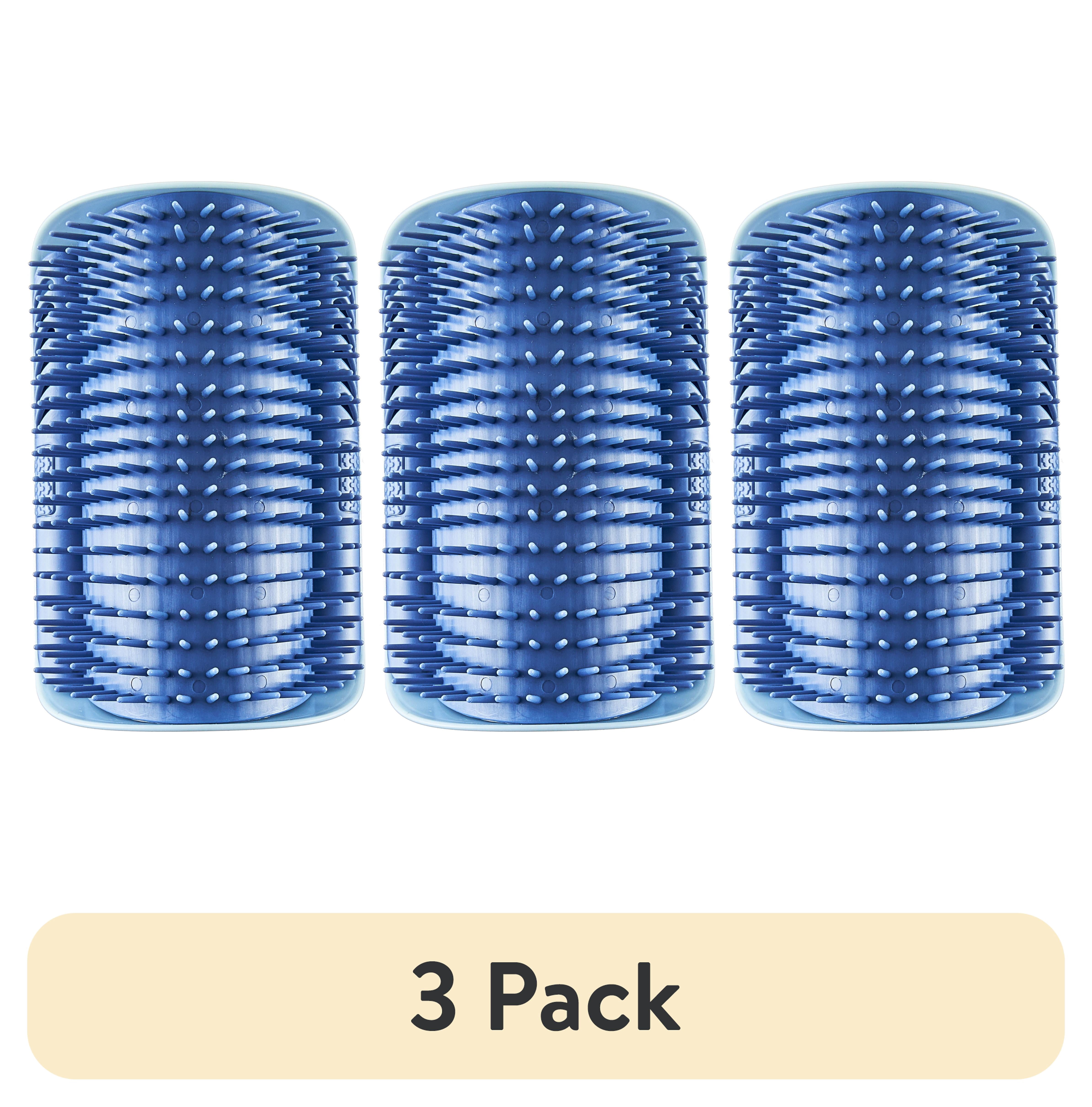 (3 pack) Vibrant Life Self Grooming Cat Brush, Blue