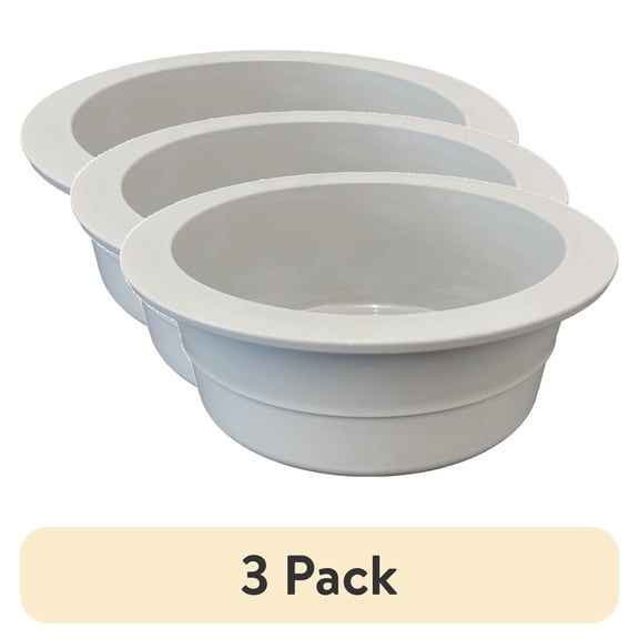 (3 pack) Vibrant Life Small 2.5-Cup Crock Pet Bowl, Gray