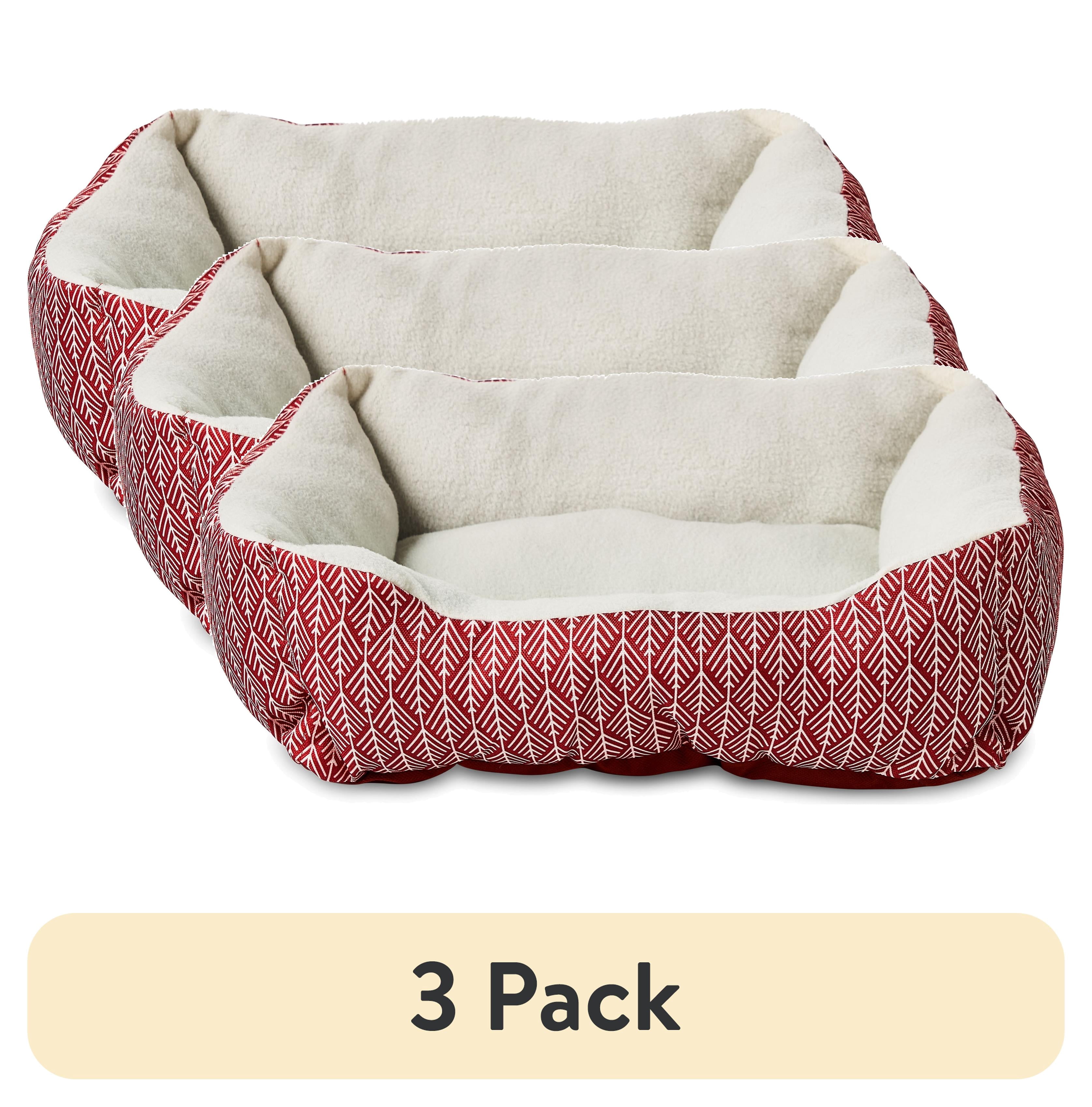 (3 pack) Vibrant Life Small Dog and Cat Cuddler Bed, 15x19, Rust