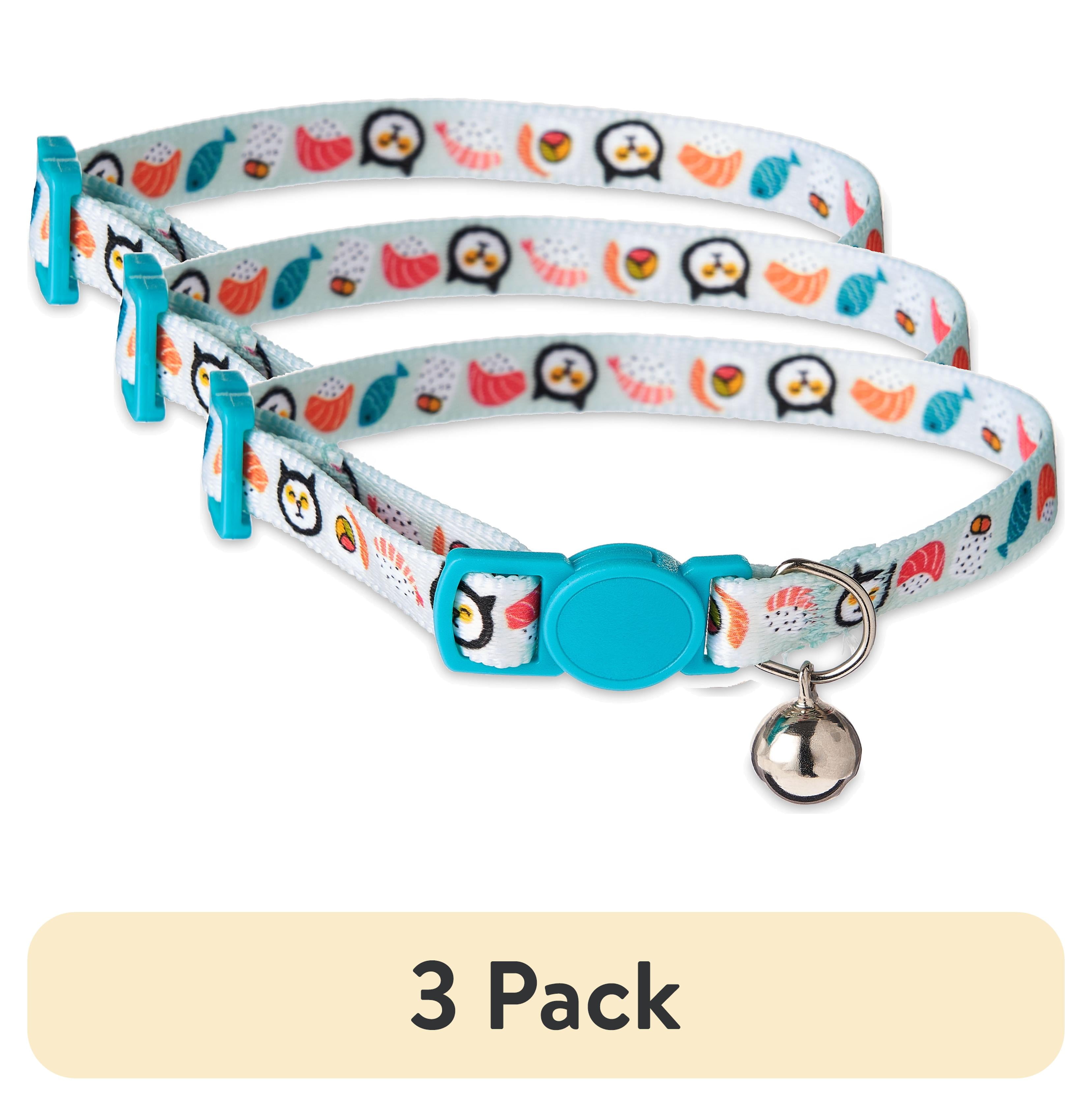 Vibrant Life Blue Sushi Breakaway Cat Collar, Adjustable 8 to 12