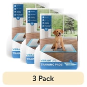 (3 pack) Vibrant Life Large 5-Layer Pet Training Pads, 22” x 22”, 50 Count