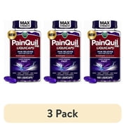 3 pack Vicks PainQuil PM Max Strength Pain Relief + Sleep Aid LiquiCaps, 100 count