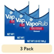(3 pack) Vicks Vapo Rub Topical Chest Rub and Analgesic Ointment, Cough Medicine for Cough Relief, 3.53 Oz