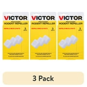 3 pack Victor PestChaser Rodent Repellent with Nightlight - Repel Rodents Indoors - 3 Pack