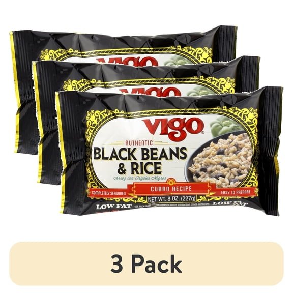 (3 pack) Vigo Black Bean And Rice, 8 Oz.