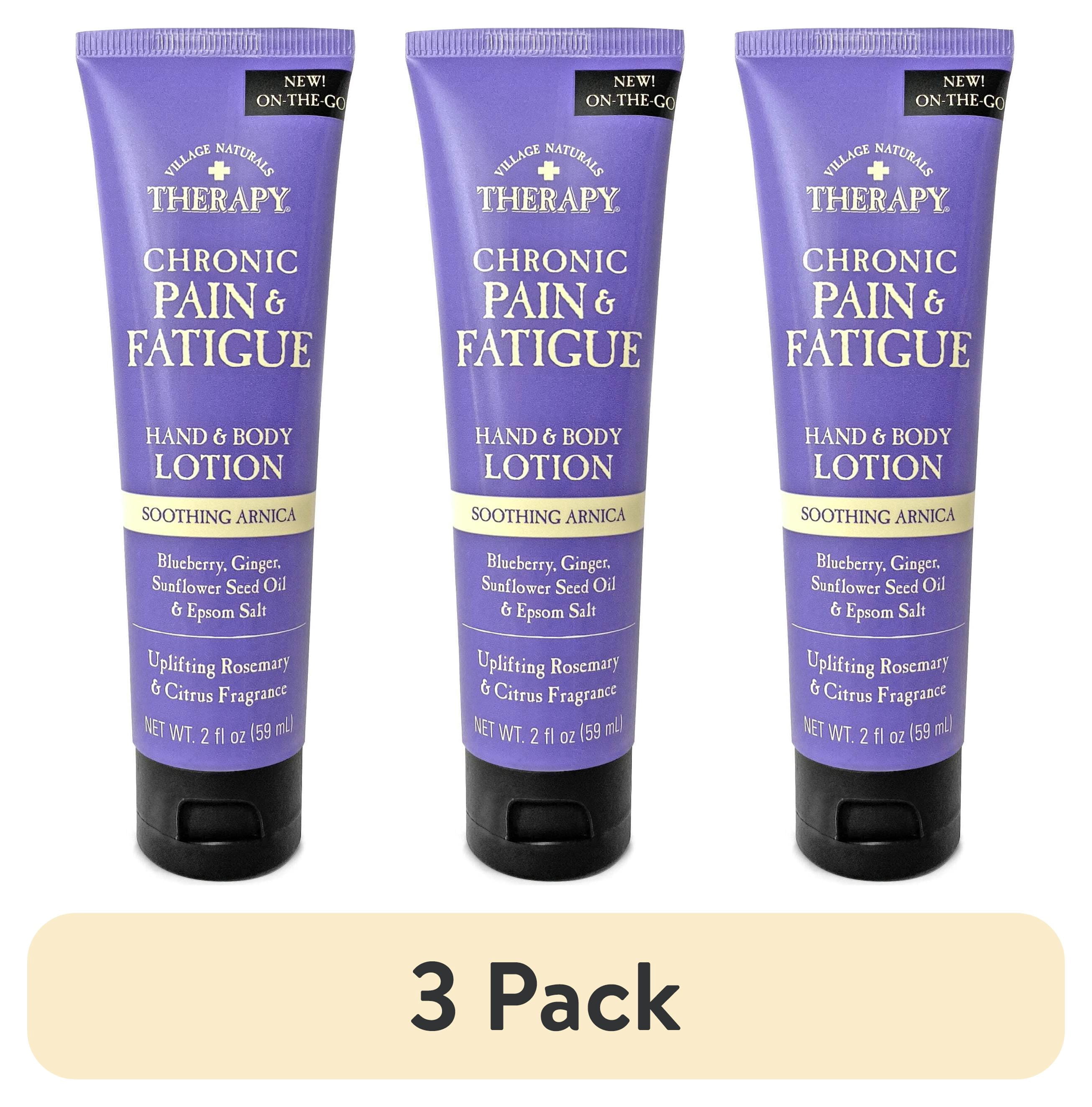 (3 pack) Village Naturals Therapy Chronic Pain & Fatigue Hand & Body Lotion