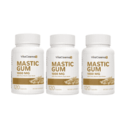 3 pack - VitaCosmoX Mastic Gum 1000mg per Serving 120 Capsules - Promotes Digestive, Oral & liver health Total 360 capsules