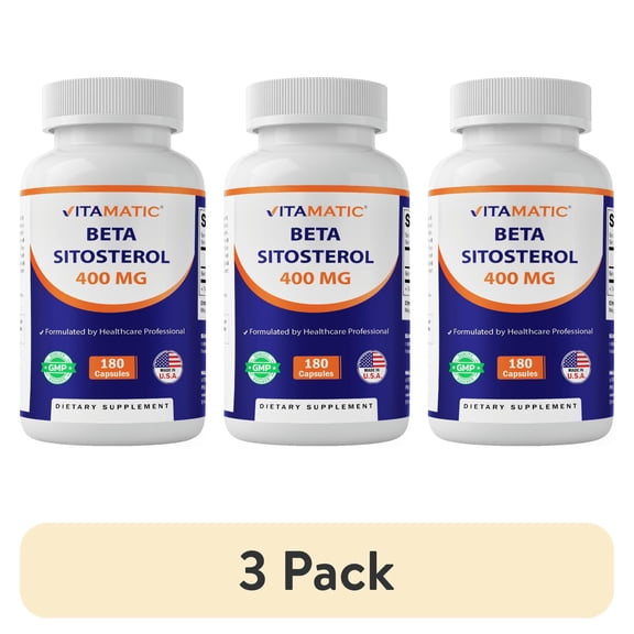 (3 pack) Vitamatic Beta Sitosterol Complex 400 mg 180 Capsules