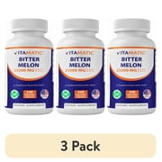 3 pack Vitamatic Bitter Melon 251 Extract, 25000mg Equivalent Strength Per Serving, 240 Vegetarian Capsules, and Concentrated 25X Potency 100% Vegetarian, All-Natural and Non-GMO