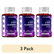 3 pack Vitamatic Sugar Free 5-HTP 200mg Gummies with B6 per Serving - 60 Pectin Based Gummes