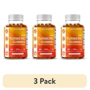 3 pack Vitamatic Turmeric Gummies with Ginger & Black Pepper Extract - 95% Curcuminoids - 60 Vegan Gummies