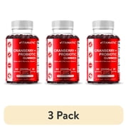 3 pack Vitamatic Vegan Cranberry Gummies, 1000mg per Serving - 60 Count - Supports Healthy Urinary Tract Function - Non-GMO, Gluten Free