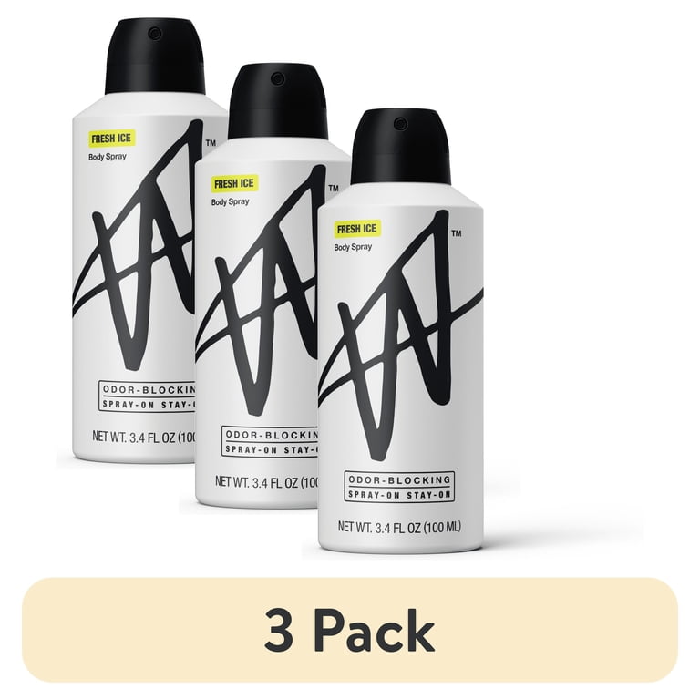 3 pack) W By Jake Paul Body Spray - Odor Blocking - Long Lasting - Fresh  Ice - 3.4 fl oz