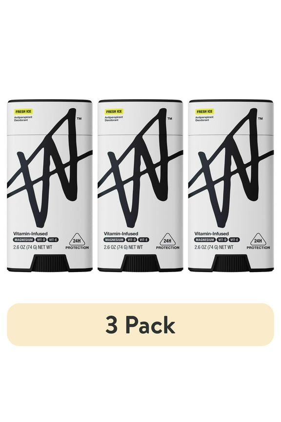(3 pack) W By Jake Paul Men's Antiperspirant Deodorant - Odor Blocking - Sweat Protection - Fresh Ice - 2.6 oz