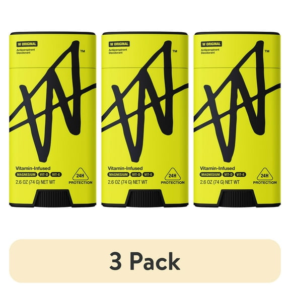 (3 pack) W By Jake Paul Men's Antiperspirant Deodorant - Odor Blocking - Sweat Protection - W Original - 2.6 oz