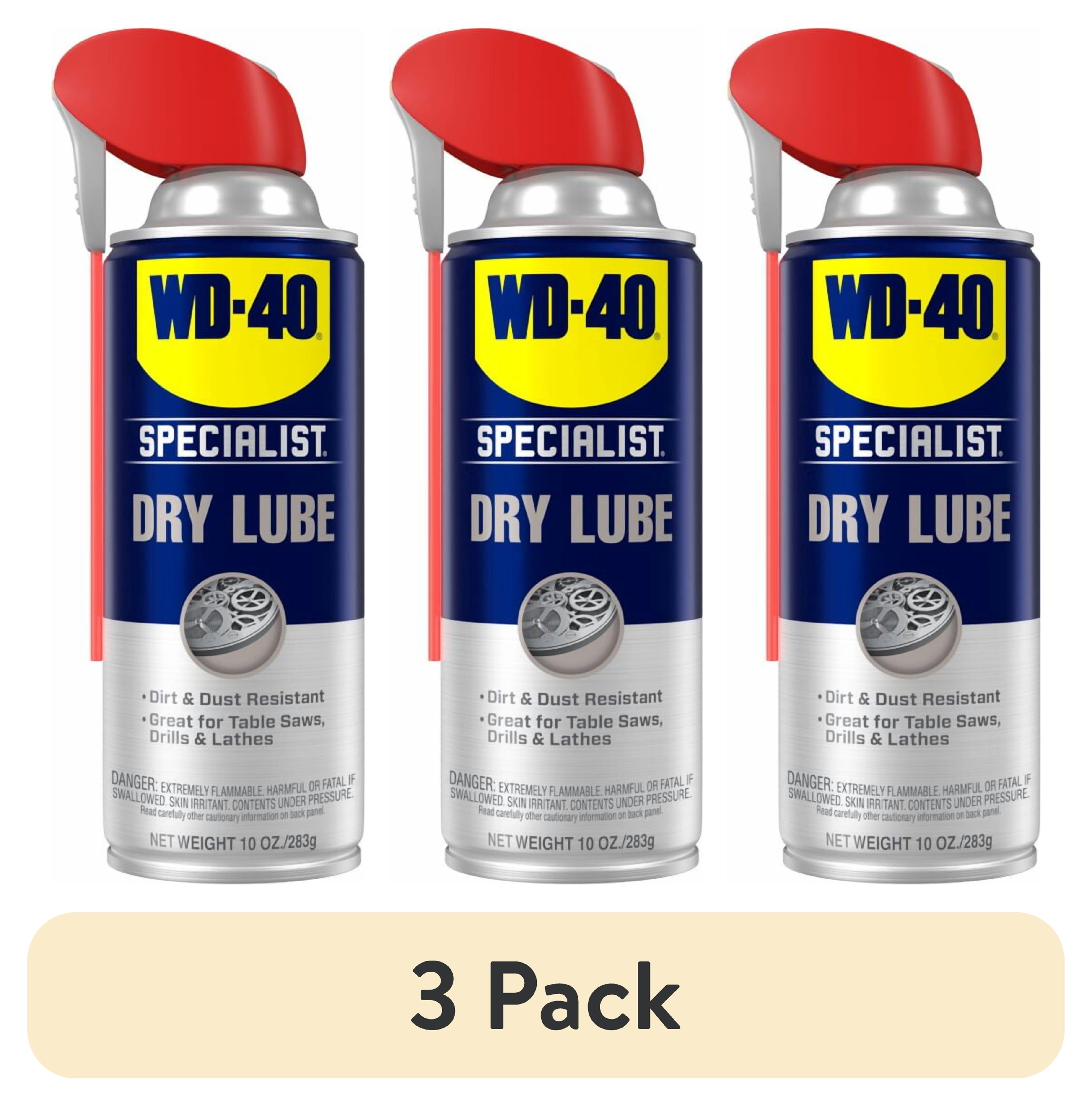 (3 pack) WD-40 Specialist Dry Lube Long-Lasting Lubricant Smart Straw  Spray, 10 oz