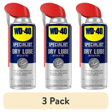 (3 pack) WD-40 Specialist Dry Lube, Long-Lasting Lubricant with Smart Straw Spray, 10 oz