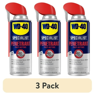 (3 pack) WD-40 Specialist Penetrant, Fast-Acting Penetrant Spray, 11 oz