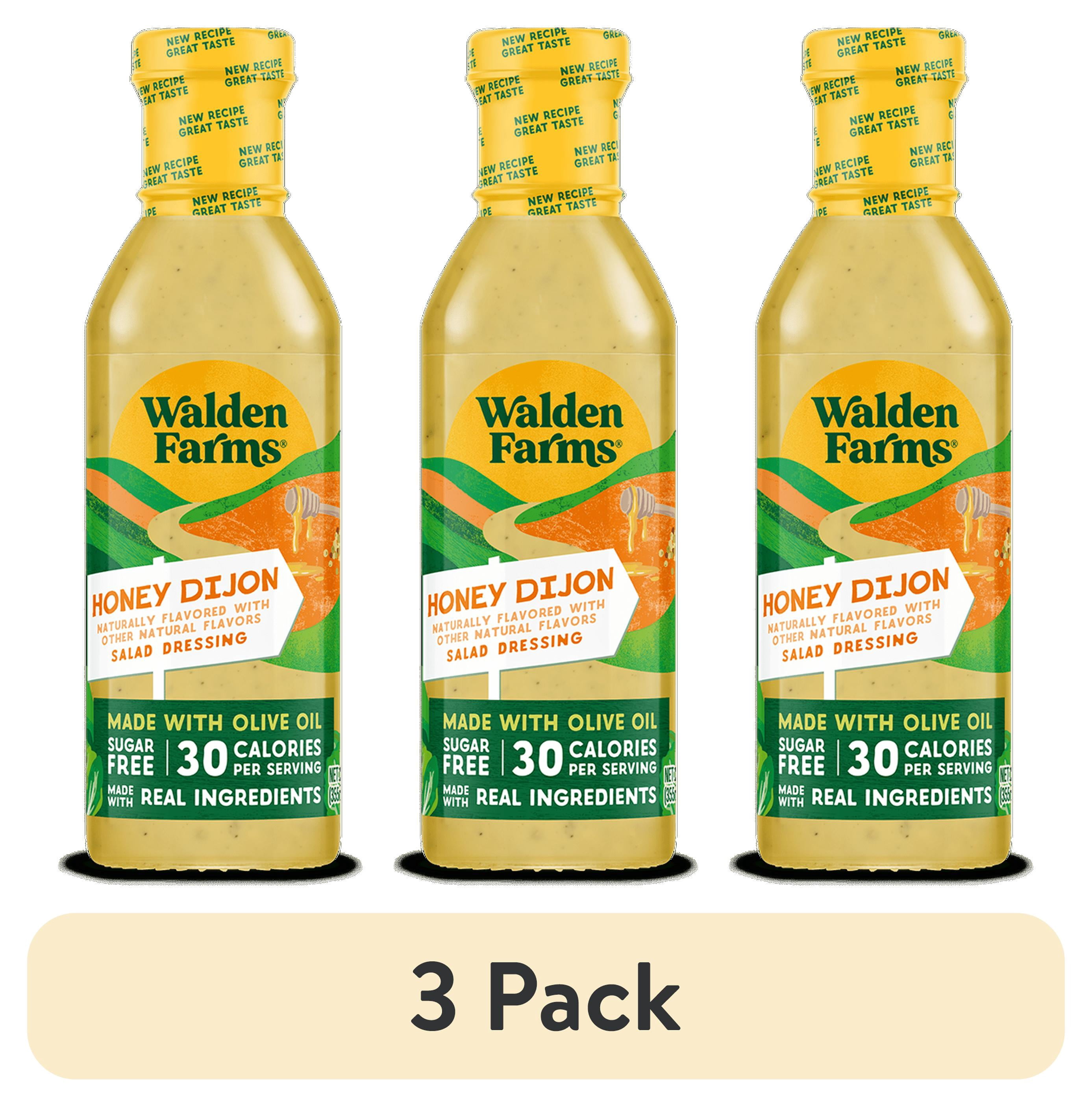 (3 pack) WF Honey Dijon Dressing, 12 oz, Fres/ Delicious Salad Topping, Sugar Free 0g Net Carbs,  Great for that salad or on a sandwich, or as a dip.