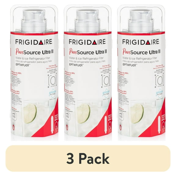 (3 pack) WMEPTWFU01 Frigidaire Water and Ice Refrigerator Filter