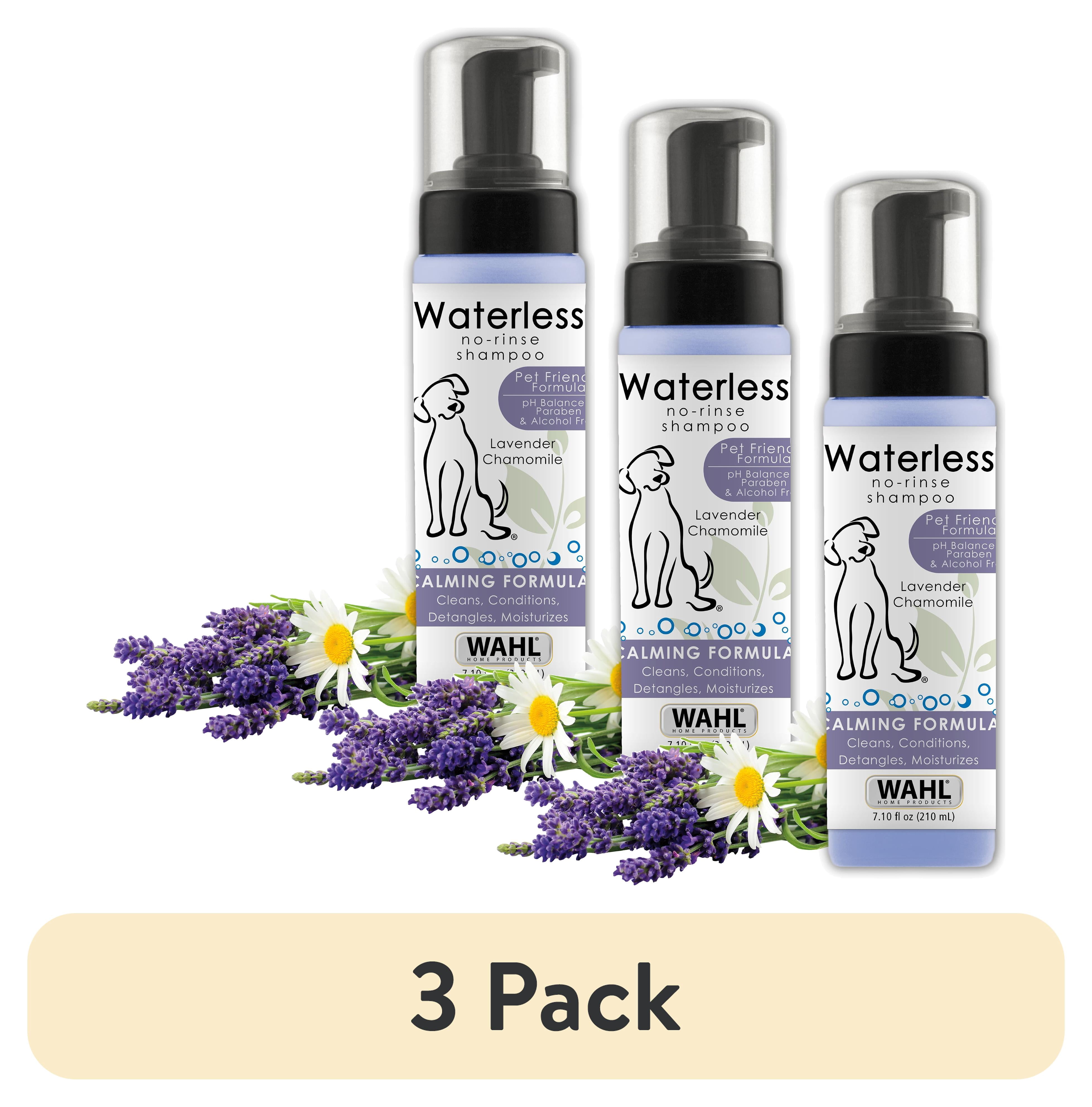 (3 pack) Wahl Waterless No Rinse Dog Shampoo Lavender Chamomile, 7.1-oz 820014