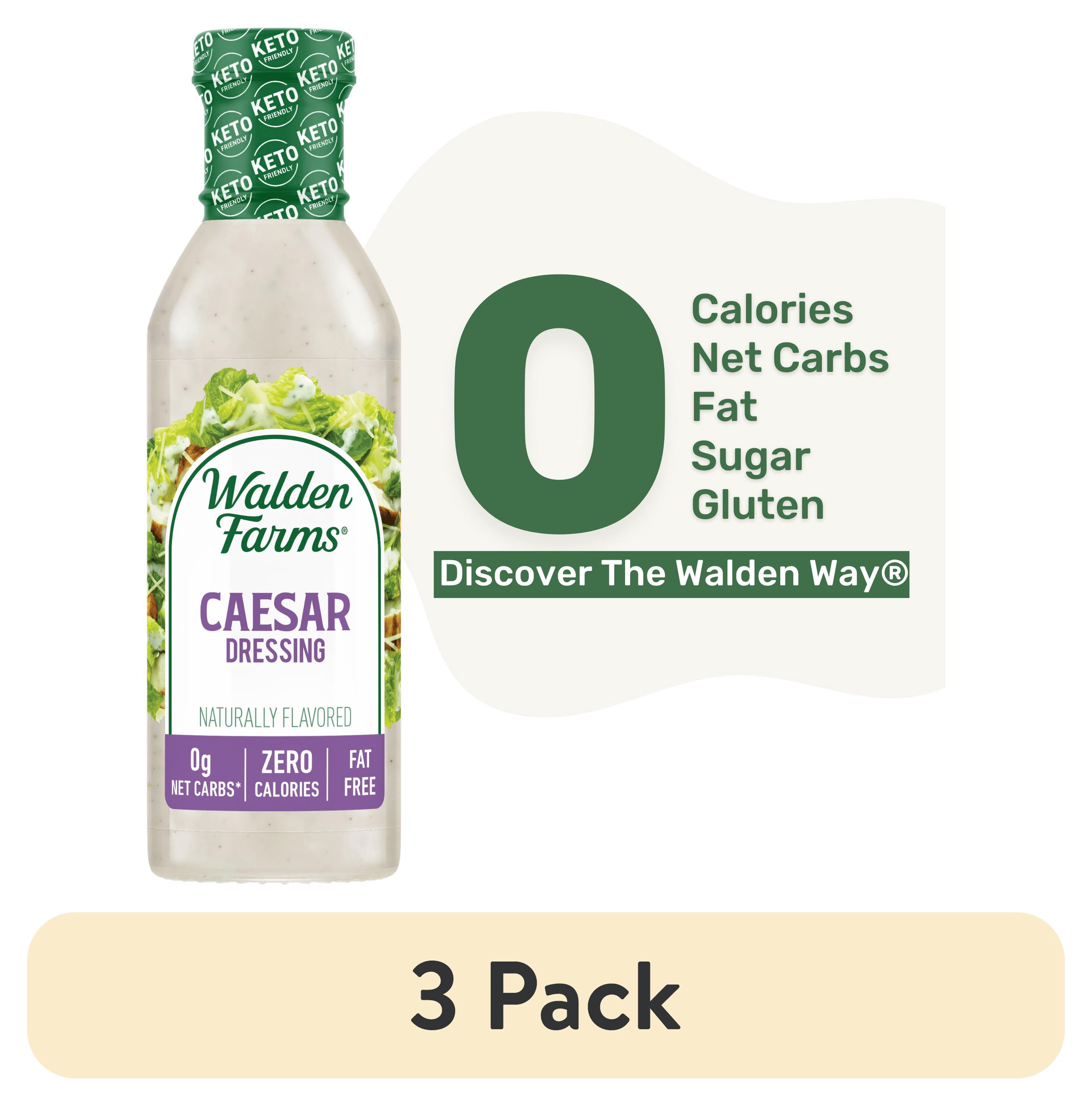 (3 pack) Walden Farms Dressing Caesar, 12 Fl oz.