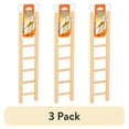 thumbnail image 1 of (3 pack) Walmart 7-Step Wooden Bird Ladder for Parakeets & Finches, Brown, 1 of 6