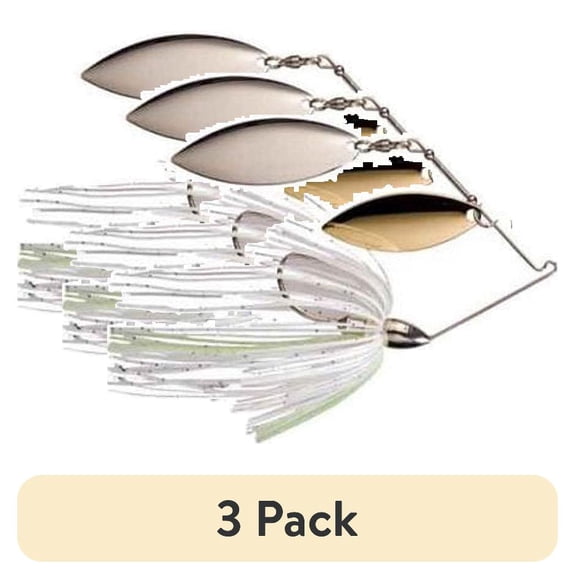 (3 pack) War Eagle Nickel Frame Double Willow Spinnerbaits Blue Pearl Shad 3/8 oz.
