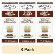 (3 pack) Watkins, Imitation Clear Vanilla Extract, 2 fl oz, 1 Pack (Liquid, Ambient)