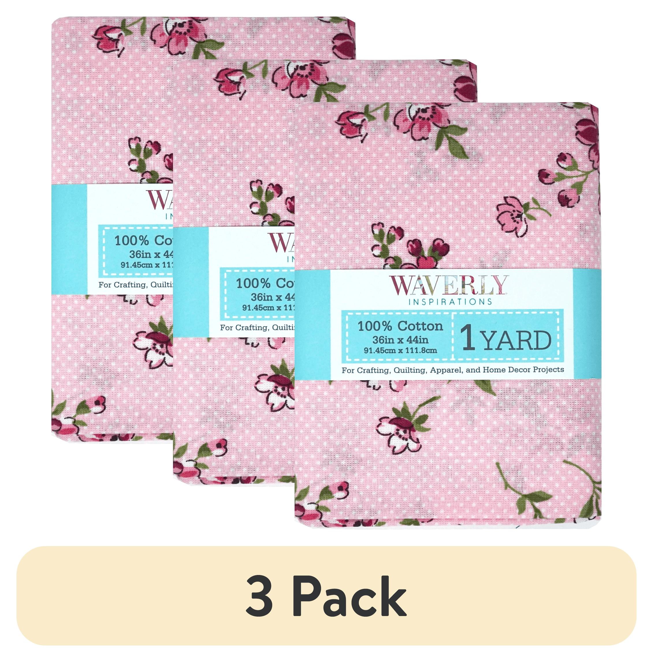 (3 pack) Waverly Inspirations 1 Yard Cut 100% Cotton Prints Fabric Floral 44" Wide for Quilting & Sewing