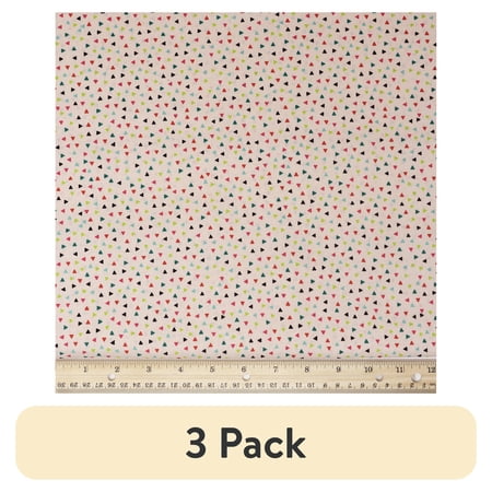 (3 pack) Waverly Inspirations 1 Yard Cut 100% Cotton Prints Fabric Multi Triangle Coral 44" Wide for Quilting & Sewing price history and forecast - Waverly Inspirations