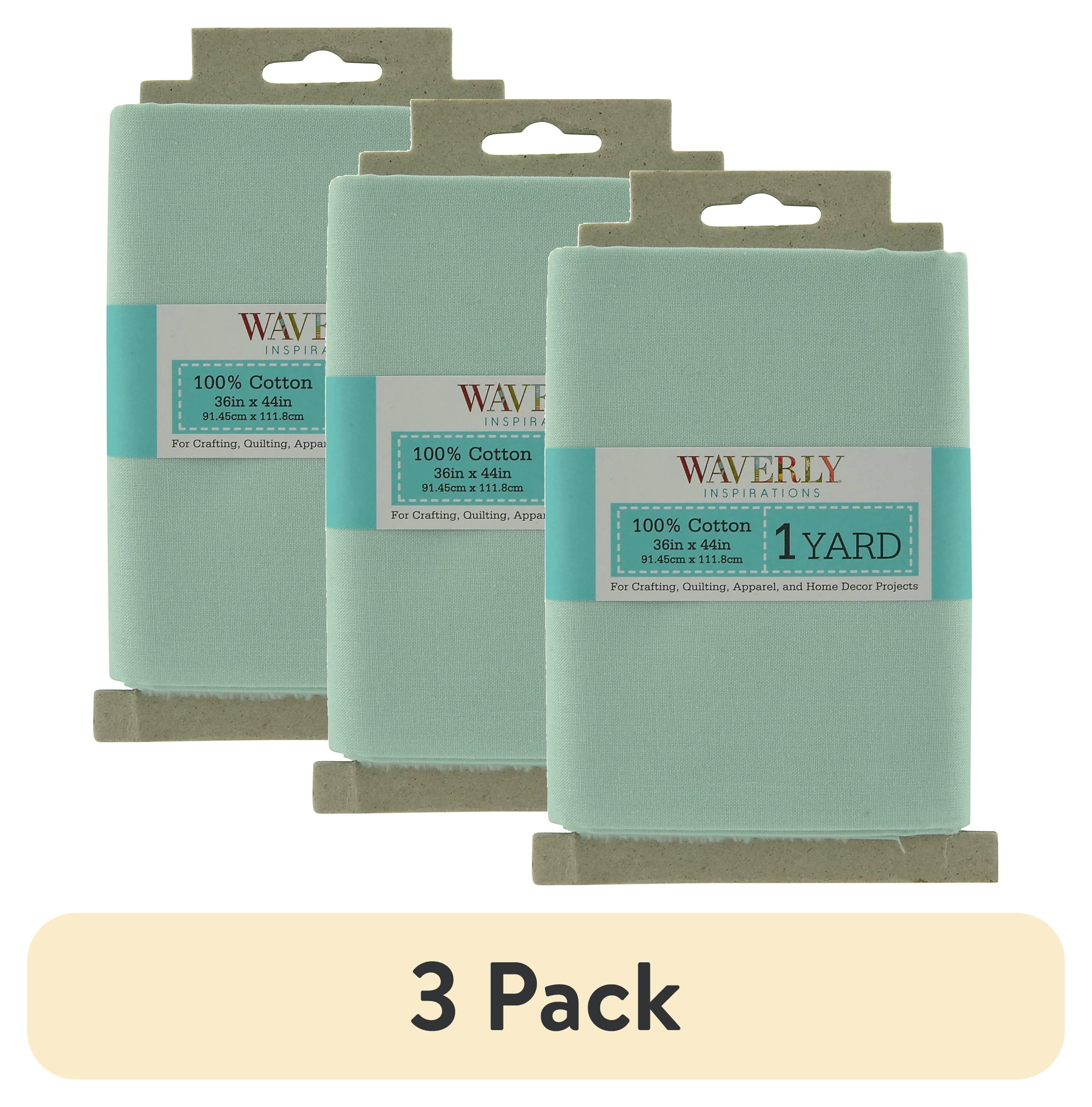 (3 pack) Waverly Inspirations 1 Yard Cut 100% Cotton Solid Fabric Solid Dew 44" Wide for Quilting & Sewing