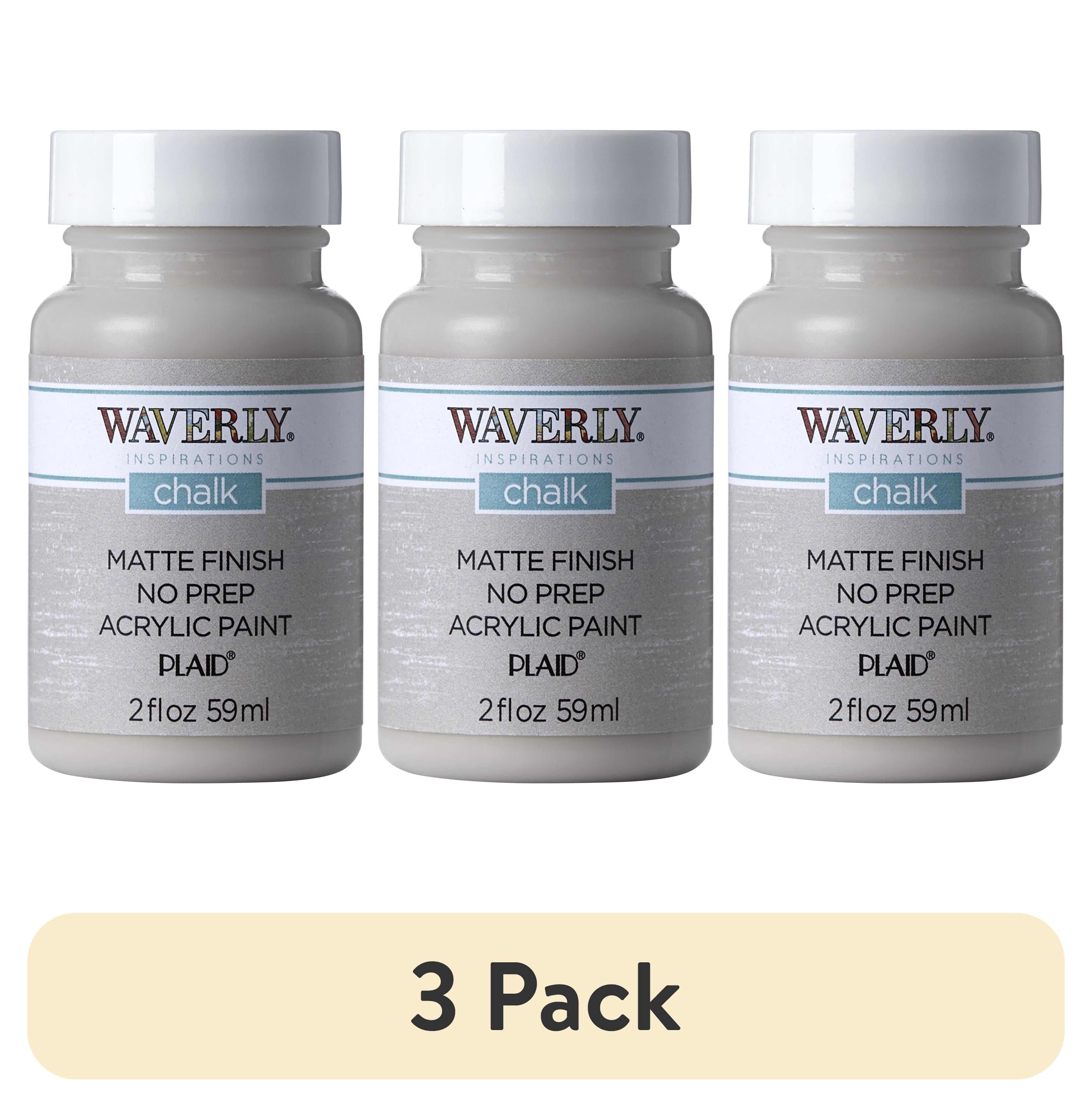 (3 pack) Waverly Inspirations Acrylic Ultra Matte Chalk Paint, 2 fl oz, Sandstone