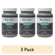 (3 pack) Waverly Inspirations Chalk Paint, Ultra Matte Finish, Steel, 8 fl oz