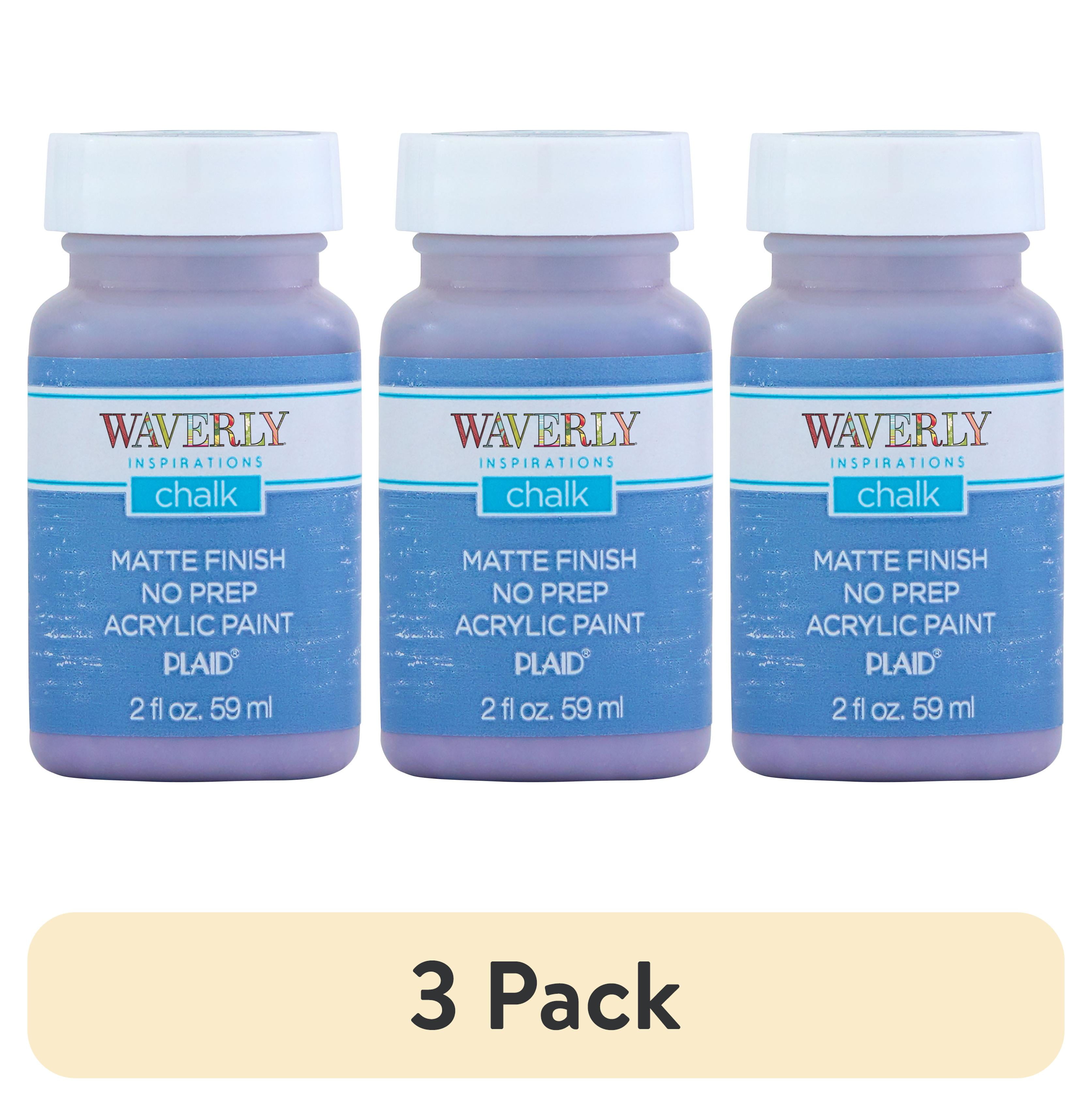 (3 pack) Waverly Inspirations Chalk Paint, Ultra Matte, Lavender, 2 fl oz