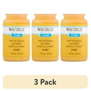 (3 pack) Waverly Inspirations Chalk Paint, Ultra Matte, Maize, 2 fl oz