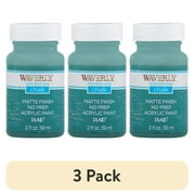 (3 pack) Waverly Inspirations Chalk Paint, Ultra Matte, Moss, 2 fl oz