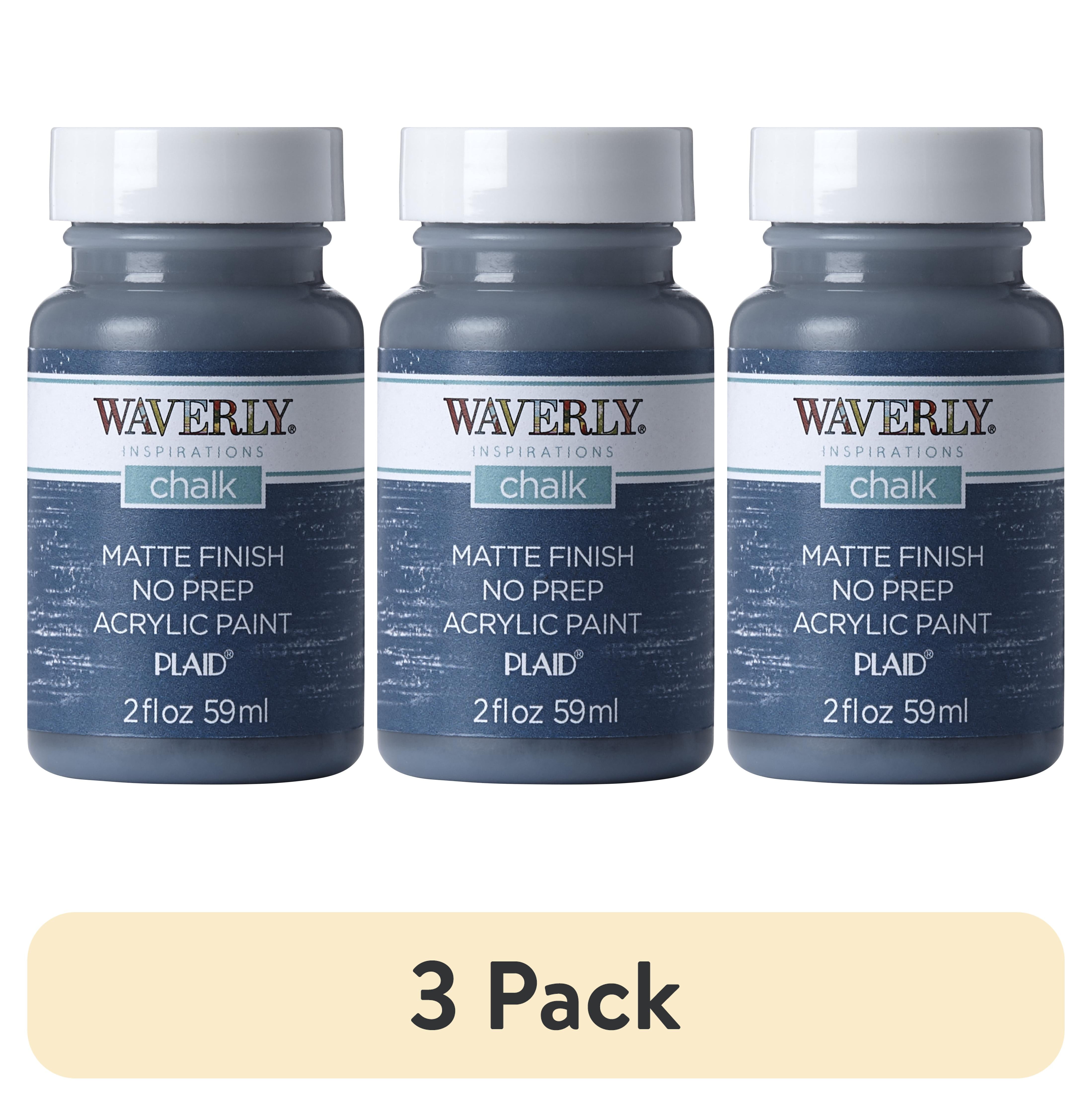 (3 pack) Waverly Inspirations Chalk Paint, Ultra Matte, Night Sky, 2 fl oz