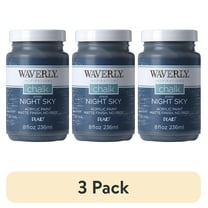 (3 pack) Waverly Inspirations Chalk Paint, Ultra Matte, Night Sky, 8 fl oz