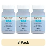 (3 pack) Waverly Inspirations Chalk Paint, Ultra Matte, Silver Lining, 2 fl oz