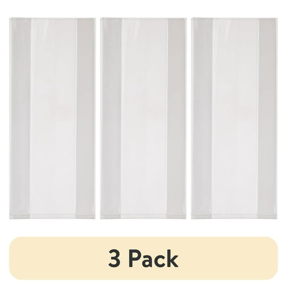 (3 pack) Clear Treat Bags with Twist Ties, 4" x 9.5", 25 Pieces, Party Supplies, by Way to Celebrate