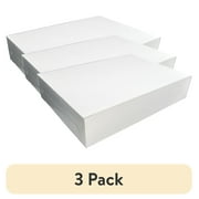 3 pack Way To Celebrate White Folding Cake Box, 19 in x 14 in x 4 in